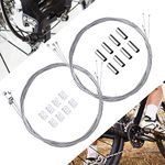 BUZIFU 8pcs Bike Cable 4 Pieces Bicycle Bike Brake Cable, 4 Pieces Gear Shift Cable Inner Wire Cable Steel Brake Cable Shift Cable Set Brake Wire for Universal Mountain Bike Road Bike Bicycle MTB