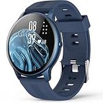 AGPTEK Smart Watch, 1.3'' Full Touch Fitness LW11 Watch with Heart Rate Monitor, DIY Watch Face, Message Notification, IP68 Waterproof Outdoor Sports Smartwatch for Android iOS Phones, Blue