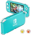 Protective Case for Nintendo Switch Lite, Soft Durable Clear TPU Switch Lite Case with 2PCS Thumb Grips Caps, Shock-Absorbent, Anti-Scratch Design Switch Lite Cover