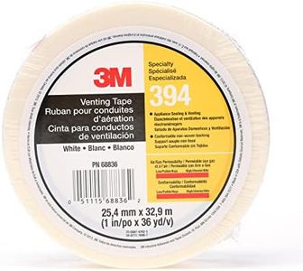 3M Venting Tape 394 White, 1 in x 36 yd 4.0 mil, Conveniently Packaged (Pack of 1)