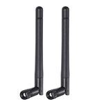 Bingfu Dual Band WiFi 2.4GHz 5GHz 5.8GHz 3dBi MIMO RP-SMA Male Antenna (2-Pack) for WiFi Router Signal Booster Repeater Wireless Network Card USB Adapter Security IP Camera Video Surveillance Monitor