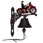 AB Tools Motorcycle Motorbike Bike Rider Bell Gate Cast Iron Sign Plaque Door Wall House