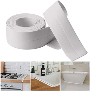 Bath & Kitchen Caulk Tape Sealant Strip,PVC Self Adhesive Tub and Wall Sealing Tape Caulk Sealer,Caulk Strip,sealant Tape,Shower Tile Sealer Adhesive sealant.