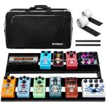 STRICH Guitar Pedal Board Aluminum Alloy 2.65lb Lightweight Effect Pedalboard 22'' x 12.5'' with Carry Bag, STANDARD 22 (Angled)