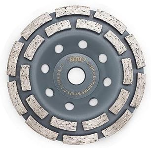 Diamond Cup Surface Grinding Wheel,BGTEC 1pc 5 Inch Double Row 20-Segments Concrete Grinding Wheel Disc with 5/8-11 thread for Angle Grinder,Polishing and Cleaning Grinder Granite Stone Marble Masonry