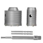 SDS Plus Concrete Hole Saw Kits, 1-3/5, 2-3/4 in (40MM, 70MM) Tungsten Steel Masonry Coring Drill Bits Cement Wall Hole Cutter for Brick Wall Drilling with 8-7/10 in (220mm) SDS-Plus Shank