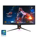 ASUS ROG Swift 32” 4K HDR 144Hz DSC Gaming Monitor (PG32UQX) - UHD (3840 x 2160), Mini-LED IPS, G-SYNC Ultimate, Local dimming, Quantum Dot Technology, DisplayHDR 1400, Eye Care, DisplayPort, HDMI