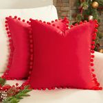 Top Finel Red Decorative Pillow Cov