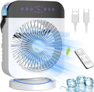 Portable Air Conditioner with Large LED Display, 4-Wind Speed&2-Mist Setting Mini Ac Unit, Small Air Coolers for Home with Timer/Light, Personal Oscillating Cooling Fan, Perfect for Room Study Office