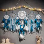 5 Pack Blue Dream Catchers for Bedr