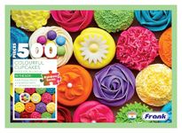 Frank Colourful Cupcakes 500 Piece Jigsaw Puzzle for Kids 10+ Years and Adults – Fun and Challenging Having Realistic Illustrations – Puzzles for Focus, Memory, Mental Boost - 33933