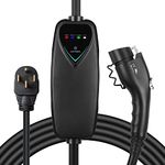 Lectron Level 2 EV Charger - ETL Certified, 240V, 40 Amp, NEMA 14-50 Plug, 16 ft Extension cord & J1772 Cable- Portable Electric Car Charger for J1772 EVs and Plug-in Hybrid Vehicles