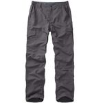 Winebox Walking Hiking Trousers Mens Quick Dry Lightweight Breathable Outdoor Fishing Climbing Travel Cargo Pants(6855-Grey-36)