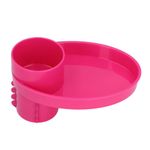 Car Seat Snack Tray,Portable Travel Rotating Cup Holder Plate for Car Seats, Booster,Stroller ()