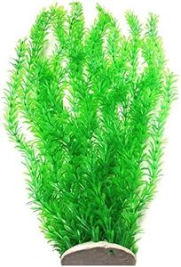 unootel Grass Cluster Aquarium Décor Plastic Plants Extra Large 23 Inches Tall, Green