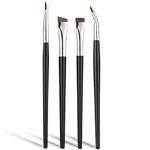 JASSINS Fine Angled Eye liner Brushes,4 Pcs Gel Eye Liner Makeup Brushes Set,Ultra thin Precision Fine Point Eye liner Brush For Eye Makeup Tool