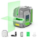 Huepar Pro Laser Level Self Leveling Rechargeable Laser Line Level with Pulse Mode for Outdoor, Switchable Line, with 360° Magnetic Base, for DIY, Construction, Floor Tiles, Decoration GK011SG