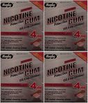 Nicotine Gum 4mg Sugar Free Coated Cinnamon Generic for Nicorette 100 Pieces per Box Pack of 4 Total 400 Pieces