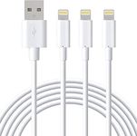 Marchpower iPhone Charger Cable - MFi Certified Lightning Cable - 3Pack 2M Lightning to USB Cable Compatible with iPhone SE 13 Pro Max Xs 12/11 Max X 8Plus 7Plus 6S Plus 6 5S iPad Pro Air iPod - White