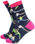 Sock Therapy Womens Novelty Funky Pattern Colorful Fun Dress Socks Smart Design Animal Print Comfortable Breathable Socks Non Slip Great Gift - Namaste