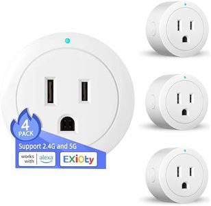 ExIoTy Smart Plug, Works with Alexa, Simple Setup with One Voice Command, Remote Control, Timer & Schedule & Group Controller, Bluetooth Mesh Outlet, Alexa Echo Required, ETL & FCC Certified (4 Pack)