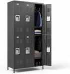 Spryygo 72" Height Metal Locker for Employees with 6 Door,Heavy Duty Steel Storage Lockers with Card Slot for Home Office School Gym Garage,Locker with Lock for Sports,Employees,Assembly Required