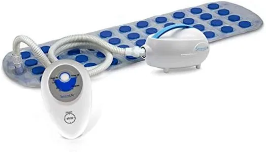 SereneLife Portable Spa Bubble Bath Massager - Thermal Spa Waterproof Non-Slip Mat with Suction Cup Bottom, Motorized Air Pump & Adjustable Bubble Settings - Remote Control Included