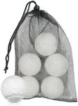 LvxNysa 6pcs White Tennis Balls Training Tennis Ball with mesh Bags Beginner high Elasticity Practice Tennis Loose Tennis Balls for Dogs (White)