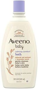 Aveeno Baby Calming Comfort Bath with Relaxing Lavender & Vanilla Scents, Hypoallergenic & Tear-Free Formula, Paraben- & Phthalate-Free, 18 Fl Oz (Pack of 1)