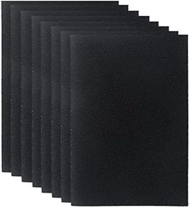 8 Pack Cat Litter Box Charcoal Filters for Van Ness Cat Litter Box, 4.4 x 6.5Inch Replacement Carbon Odor Filters for Pureness F6 Zeloite Air Filter, Black