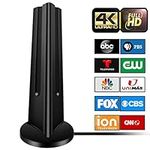 TV Antenna, Digital HD Portable TV Antenna Indoor, 360° Reception&Strong Magnetic Base Digital Antenna, Long 130+ Miles Range - Support 4K 1080p and All TV's - for Car or Home