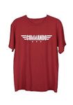 Wear Your Opinion Men's S to 5XL Premium Combed Cotton Printed Half Sleeve T-Shirt (Design: Commando,Maroon,XXX-Large)