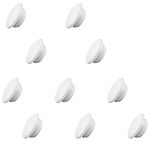 Suiwotin 10pcs 3/8 Inch (10mm) Hole Plug, White Button Plugs, Snap in Locking Hole Tube Plug Fit for 10mm-10.5mm Hole