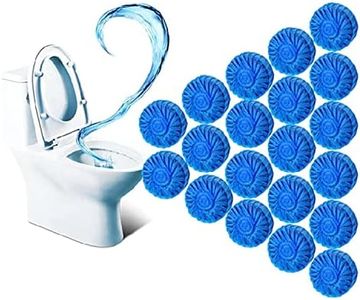 SHOPYSTAR Automatic Flush Toilet Bowl Cleaner Tablets, Bathroom Toilet Tank Cleaner, Powerful Cleaning Ball Toilet Blue Deep Clean Bubbles (10pcs In 1 Pack) (Pack Of 1)