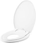 Little2Big 1881SLOW 000 Toilet Seat with Built-in Potty Training Seat, Slow-Close, and Will Never Loosen, Elongated, White