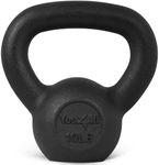 Yes4All Solid Cast Iron Kettlebell Weights Set – Great for Full Body Workout and Strength Training – Kettlebell 10 lbs (Black)