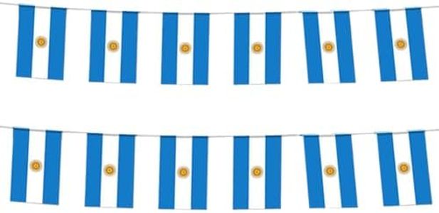 Argentina Flags Argentine Small String Flag Banner Mini National Country World Flags Pennant Banners For Party Events Classroom Garden Olympics Festival Grand Opening Bar Sports Clubs Decorations