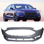 munirater Primered, Front Bumper Cover Fascia Replacement for 2017-2018 Ford Fusion HS7Z17D957APTM