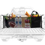 Truck Bed Cargo Net,Cargo Storage Elastic Mesh Net Organizer with Hooks,Truck Bed Grocery Holder with Hooks,Cargo Net for Pickup Truck Bed