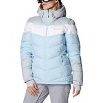 Columbia Women's Abbott Peak Insulated Jacket, Spring Blue/Cirrus Grey/White, 2X Plus