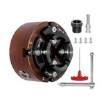 SIIIXS 4 Inch Wood Lathe Chuck Set 1''X8TPI Thread & 3/4''X16TPI Adapter, Self-Centering 4 Jaw Wood Turning Chuck