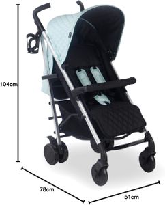 My Babiie Billie Faiers MB51 Stroller – Rose Blush Lightweight Buggy