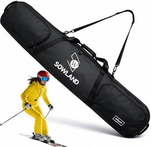TVDARMO Padded Snowboard for Air Travel, Reinforced Double Snowboard Ski Bag with Pockets Shoulder Strap, Water-Resistant Bag Available Length in 155cm 165cm