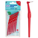 TePe Interdental Brush Angle, Red, 0.5mm/ISO 2, 6pcs, Interspace Cleaning, Plaque Remover for Teeth with Narrow Gaps, ensures Strong Gums and Teeth