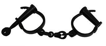 Replica Colonial or Pirate Handcuffs - Iron Jailor Cuffs - Functional