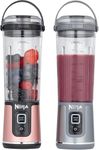 Ninja 2-Pack Blast 530ml Portable Blender, Leakproof Lid & Sip Spout, Cordless Mini Blender, Rechargeable, Portable Smoothies, Protein Shakes, & Frozen Fruit, Rose Gold & Metallic Silver, BC151UKEUGV