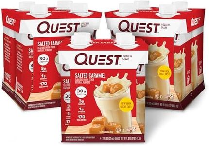 Quest Nutrition Ready to Drink Salted Caramel Protein Shake, 30g Protein, 3g Net Carbs, Gluten Free, Keto Friendly, 11 fl.oz 4 Count(Pack of 3)