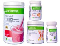Herbalife nutrition weight loss package pack of 4 Strawberry 500 g, protein 200 g, cell u loss, afresh energy drink mix - (Peach)