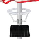 RAYSLIT Flagpole Light Solar Powered, 32 Super-Bright LEDs Light 6400LM Last Long with Adjustable Metal Clamps Fits 2-6’ Flag Poles, for 15 to 25 Ft In-Ground Telescoping Flag Poles