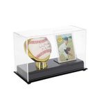 BCW Deluxe Acrylic Gold Glove Baseball and Card Display